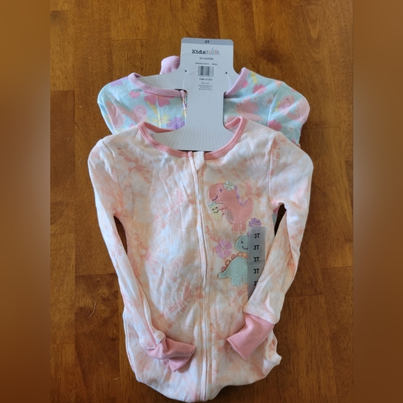 KIDS HEADQUARTERS Kids 2-pack Cotton Sleeper Long Sleeves 3T NWT - Picture 1 of 7